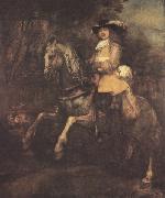 REMBRANDT Harmenszoon van Rijn portrait of Frederick Ribel on horseback (mk33) oil painting